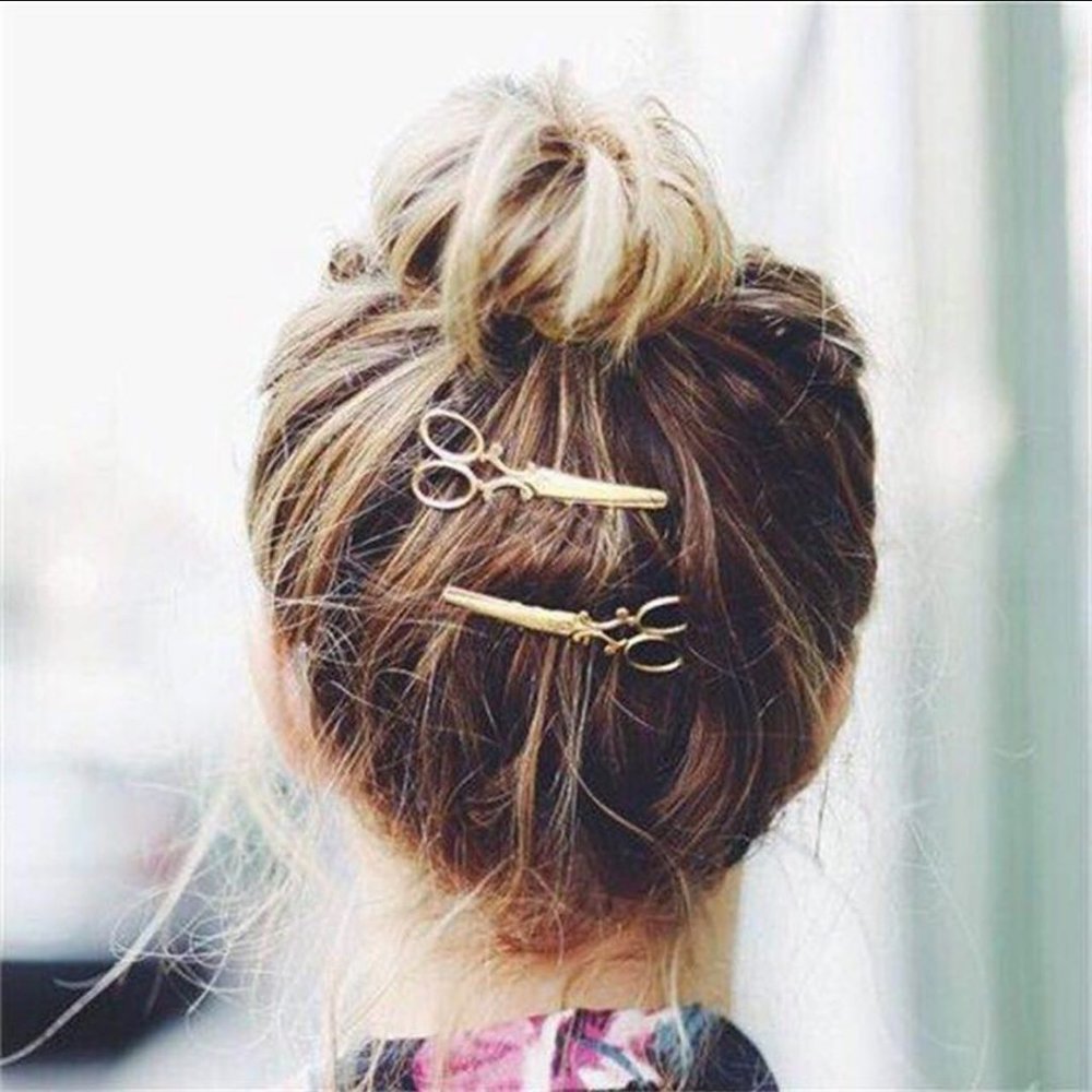 Metal Scissors Hair Clip (Gold) - Picture 1 of 7